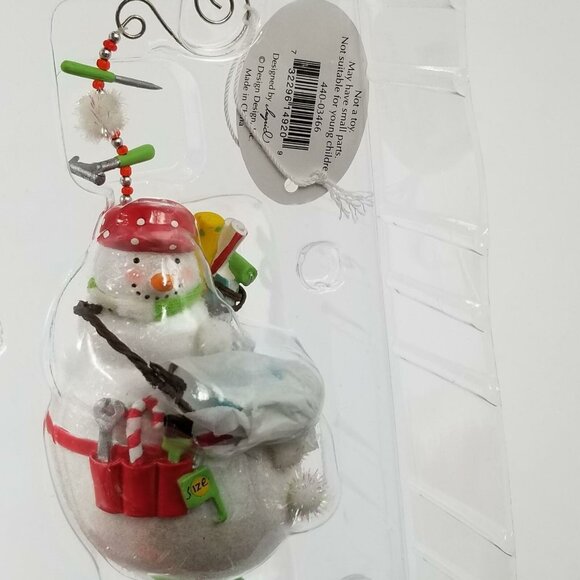 Snowman Handyman Christmas Ornament Ingrid Weekend Warrior New - Picture 2 of 6